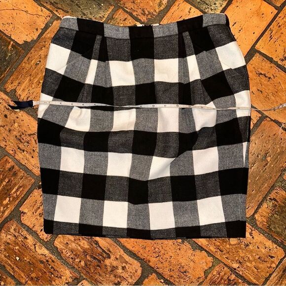 She Said Buffalo Check Plaid Wool Pencil Skirt - Picture 7 of 7